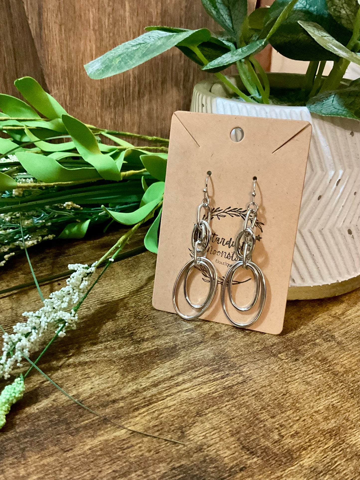 Silver Chain Link Earrings