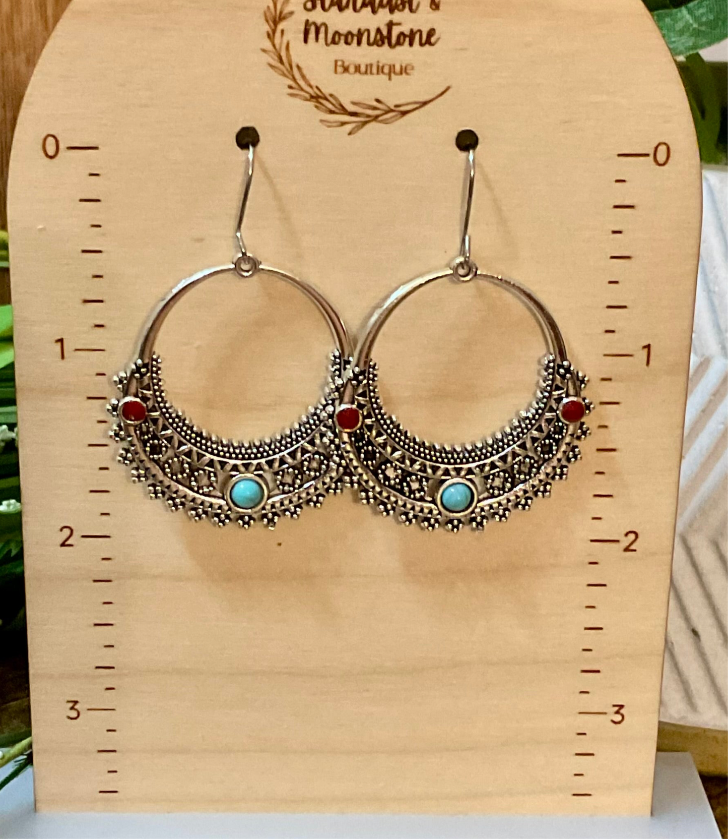 Vintage Filigree Round Silver Earrings