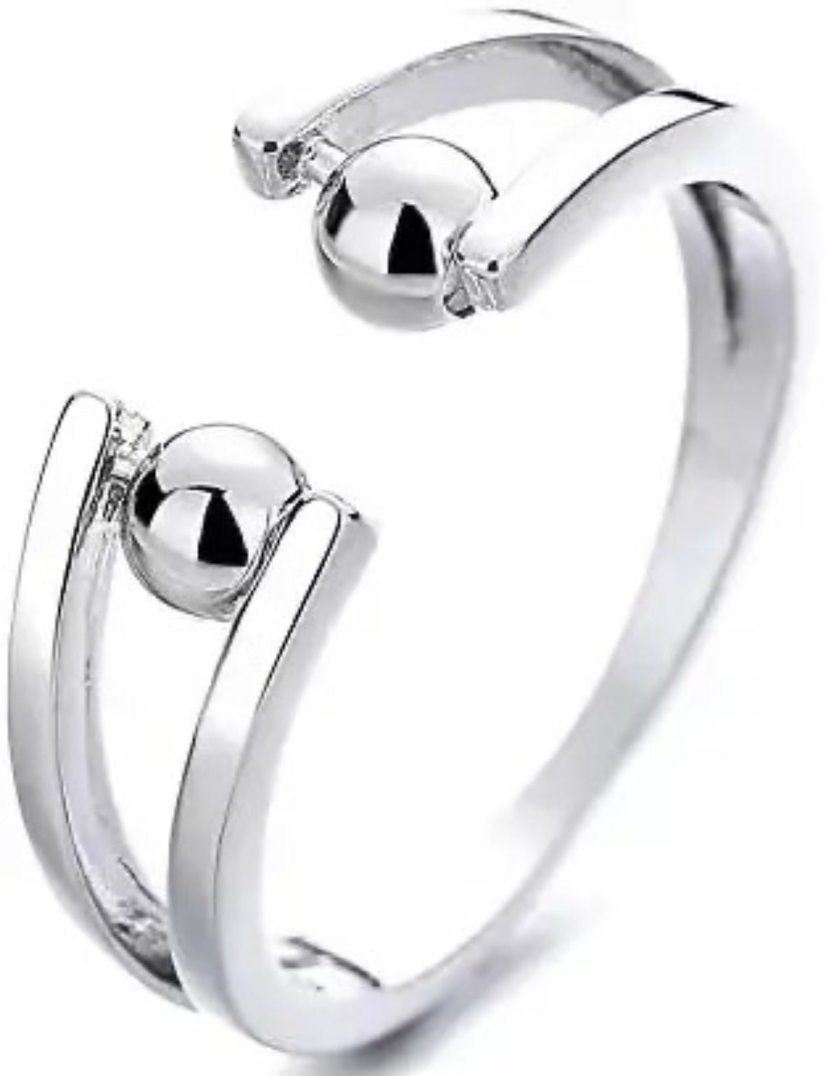 Open Top Fidget Spinner Ring in Sterling Silver