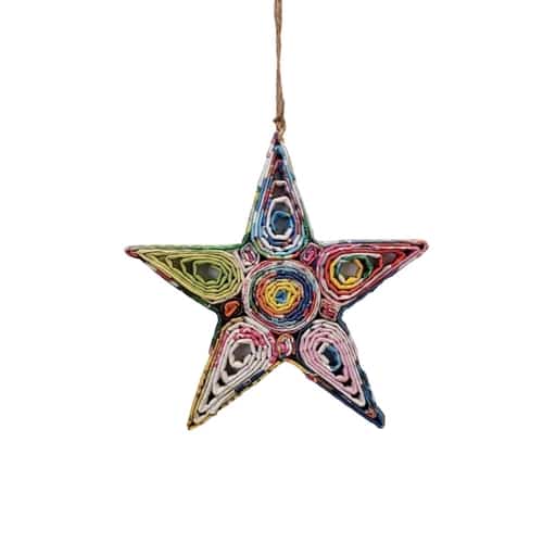 Star Holiday Ornament - Recycled Paper