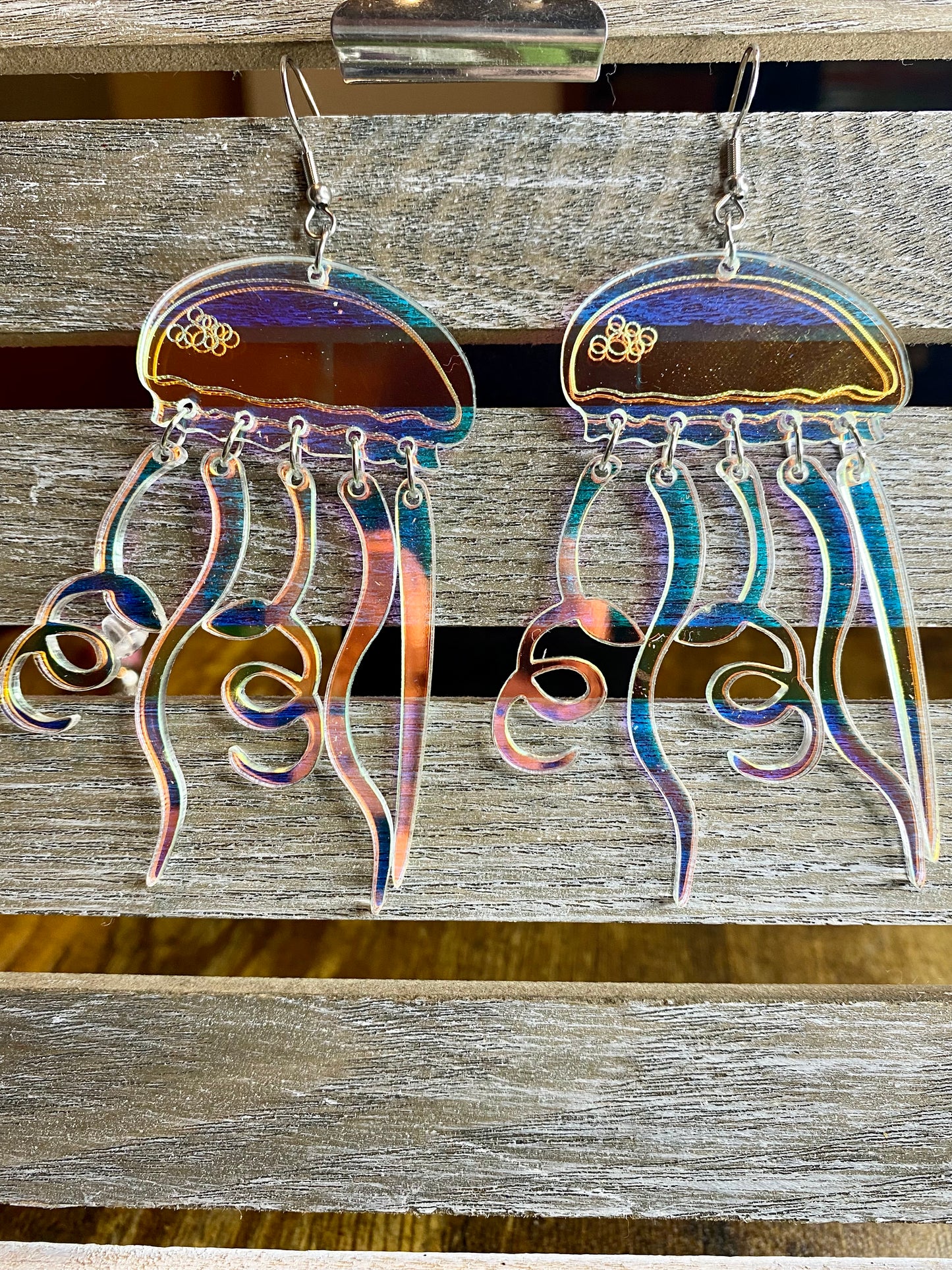 Iridescent Jellyfish Earrings
