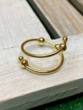 Load image into Gallery viewer, Gold adjustable Fidget anxiety ring
