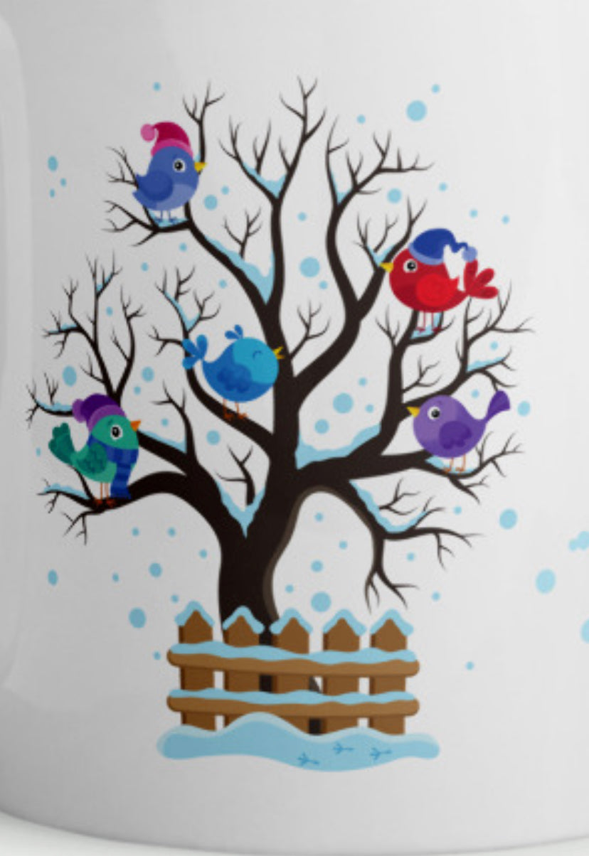 Winter Birds Mug - Stardust & Moonstone