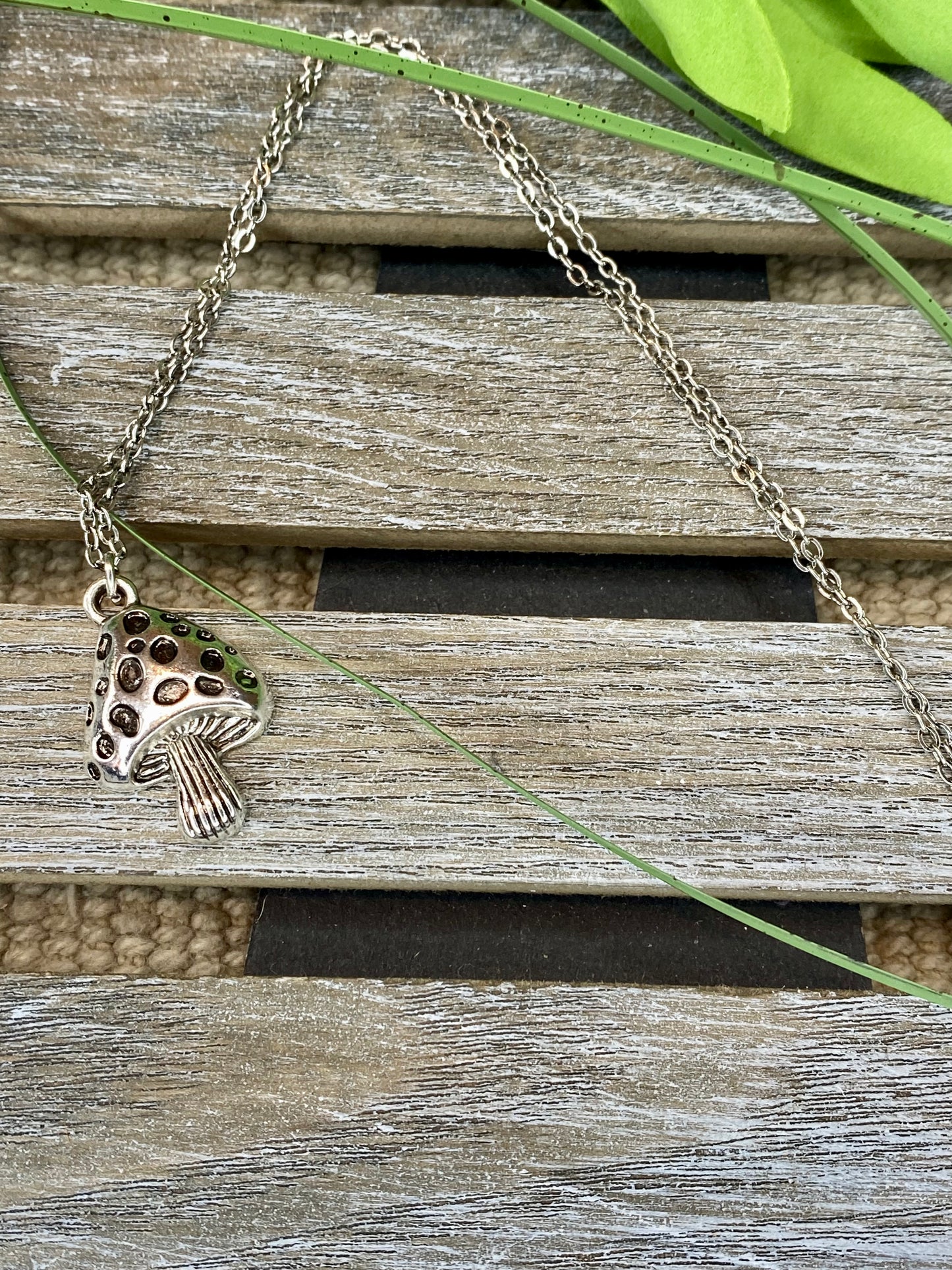 Silver Mushroom / Toadstool Necklace