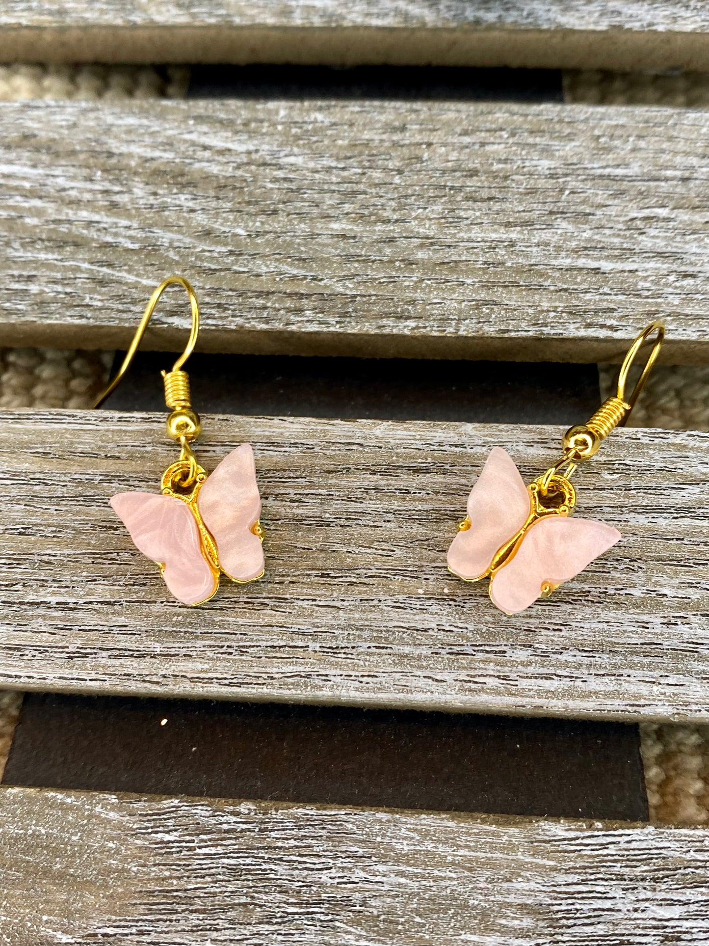 Pearlized Butterfly Earrings