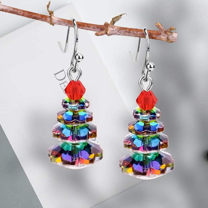 Colorful Tree Dangle Earrings