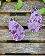 Load image into Gallery viewer, Paisley Faux Leather Earrings- Various Colors - Stardust &amp; Moonstone
