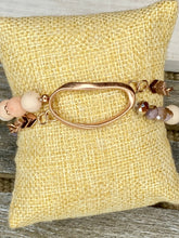 Load image into Gallery viewer, Rose Gold &amp; Bead Double Bracelet - Stardust &amp; Moonstone
