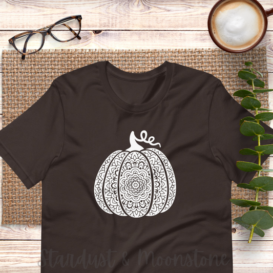 Mandala Boho Pumpkin Unisex t-shirt 3 colors - Stardust & Moonstone