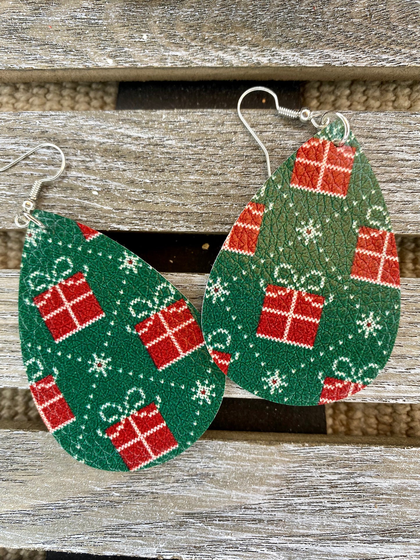 Holiday Teardrop Earrings - Stardust & Moonstone