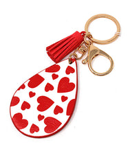 Load image into Gallery viewer, Leatherette Heart Keychains - Stardust &amp; Moonstone
