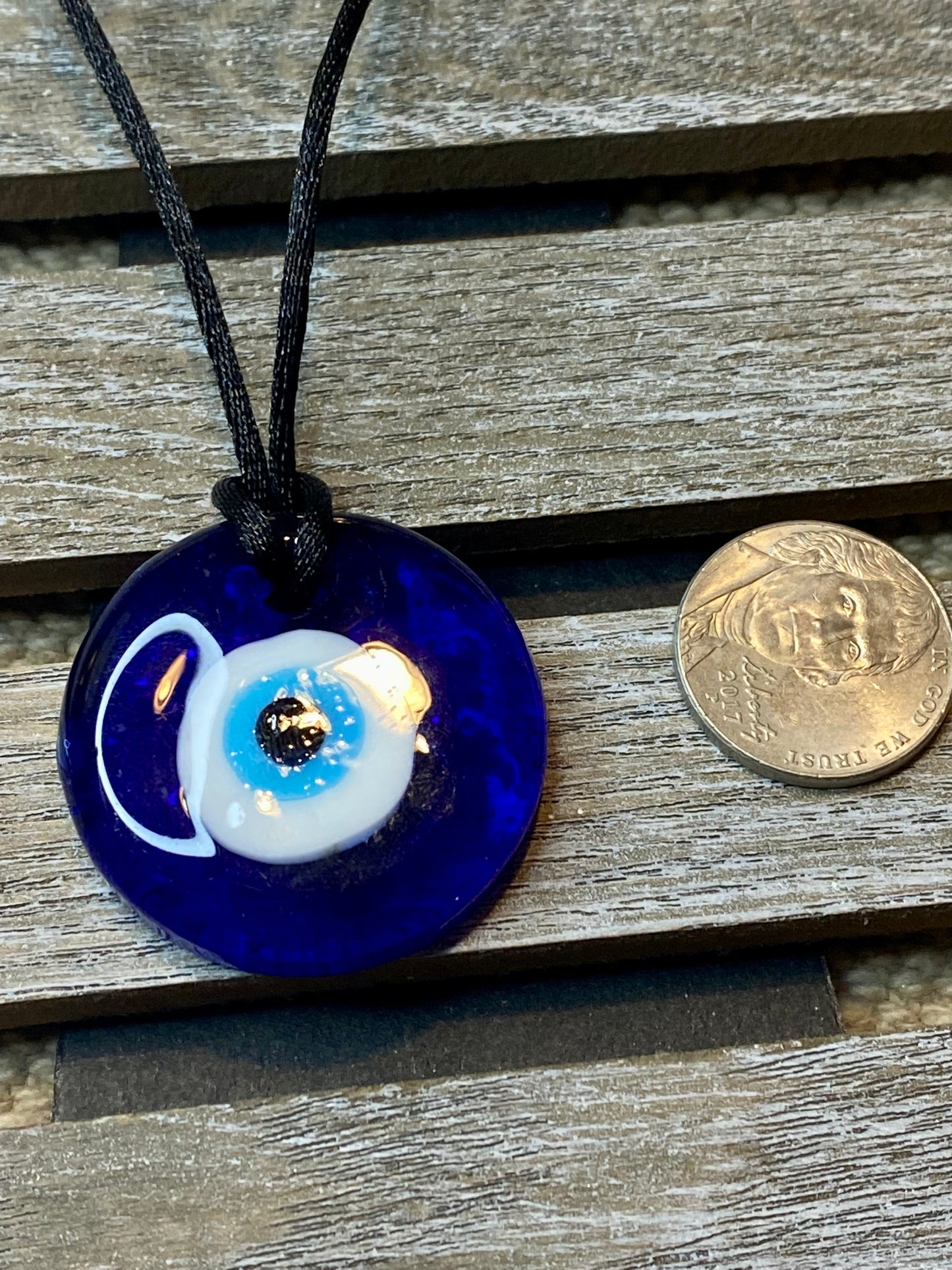 Glass Turkish Evil Eye Necklace