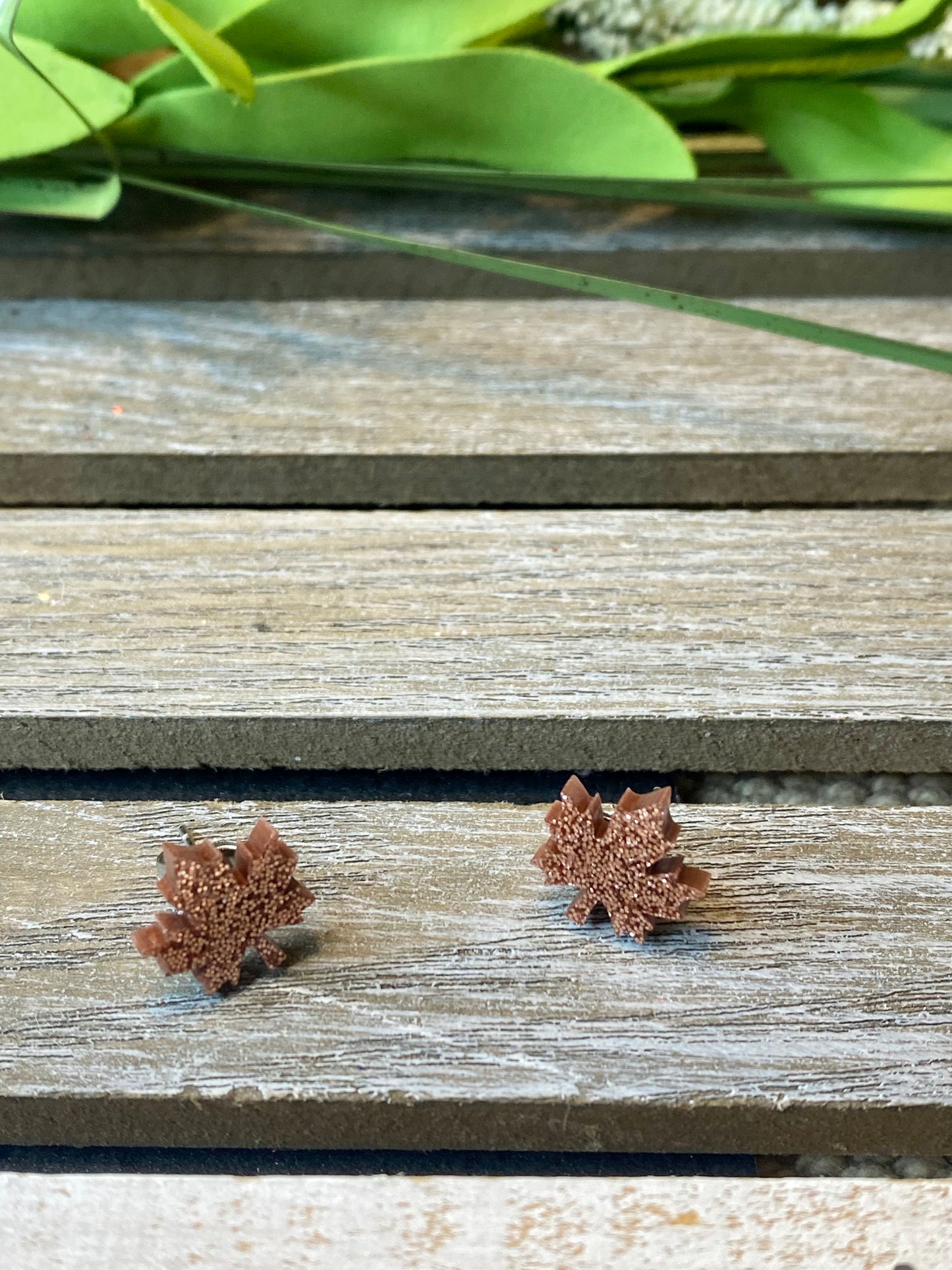 Maple Leaf Stud Earrings