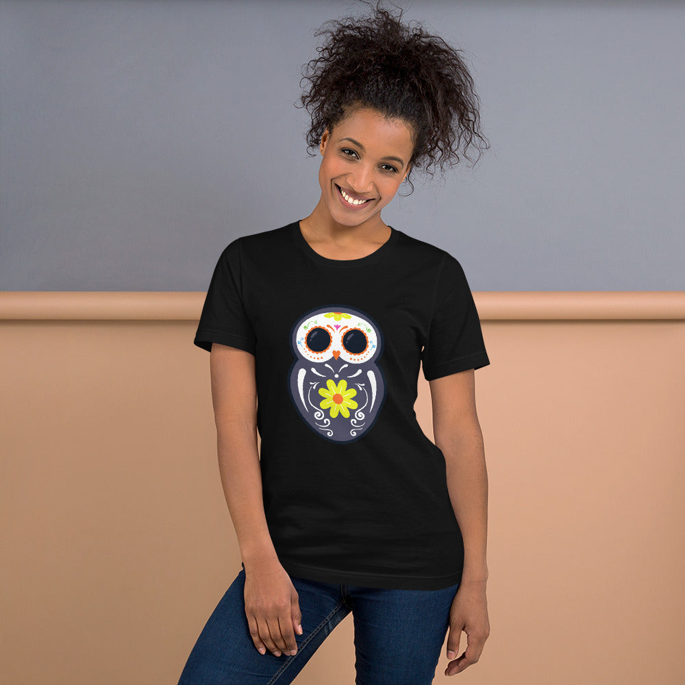 Sugar Skull Owl Unisex T-Shirt - Stardust & Moonstone