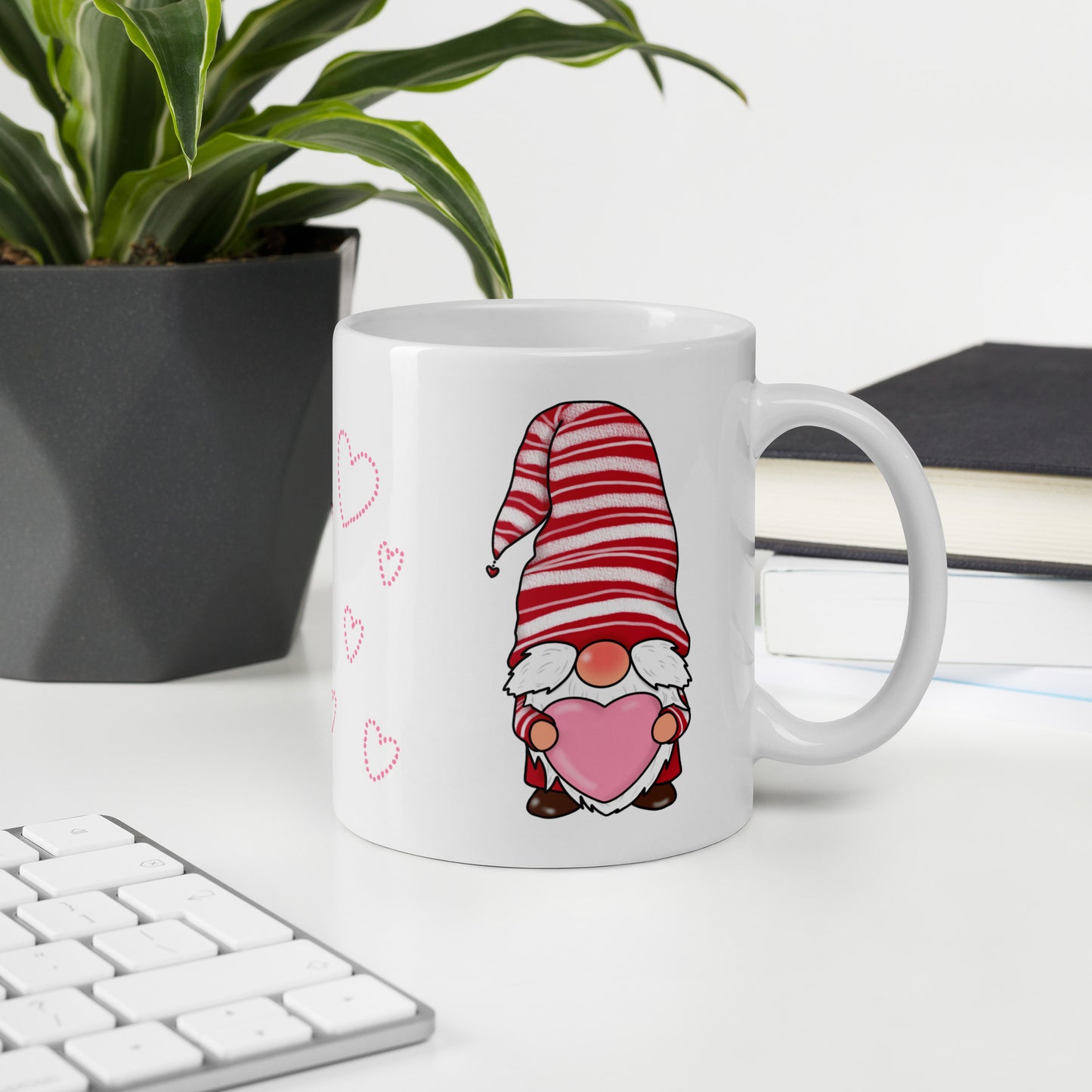 Love Gnome White glossy mug