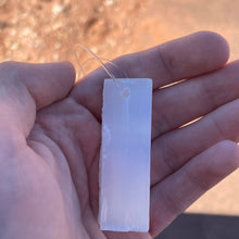 Load image into Gallery viewer, Selenite Pendant raw predrilled crystal
