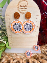 Load image into Gallery viewer, Fall Earrings - Pumpkin Spice Wiches Coffee
