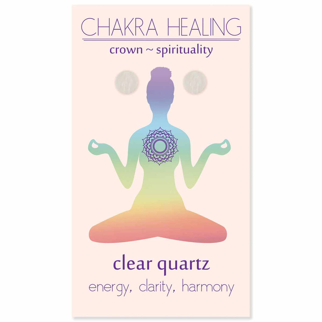 Chakra Healing Clear Quartz Post Earring