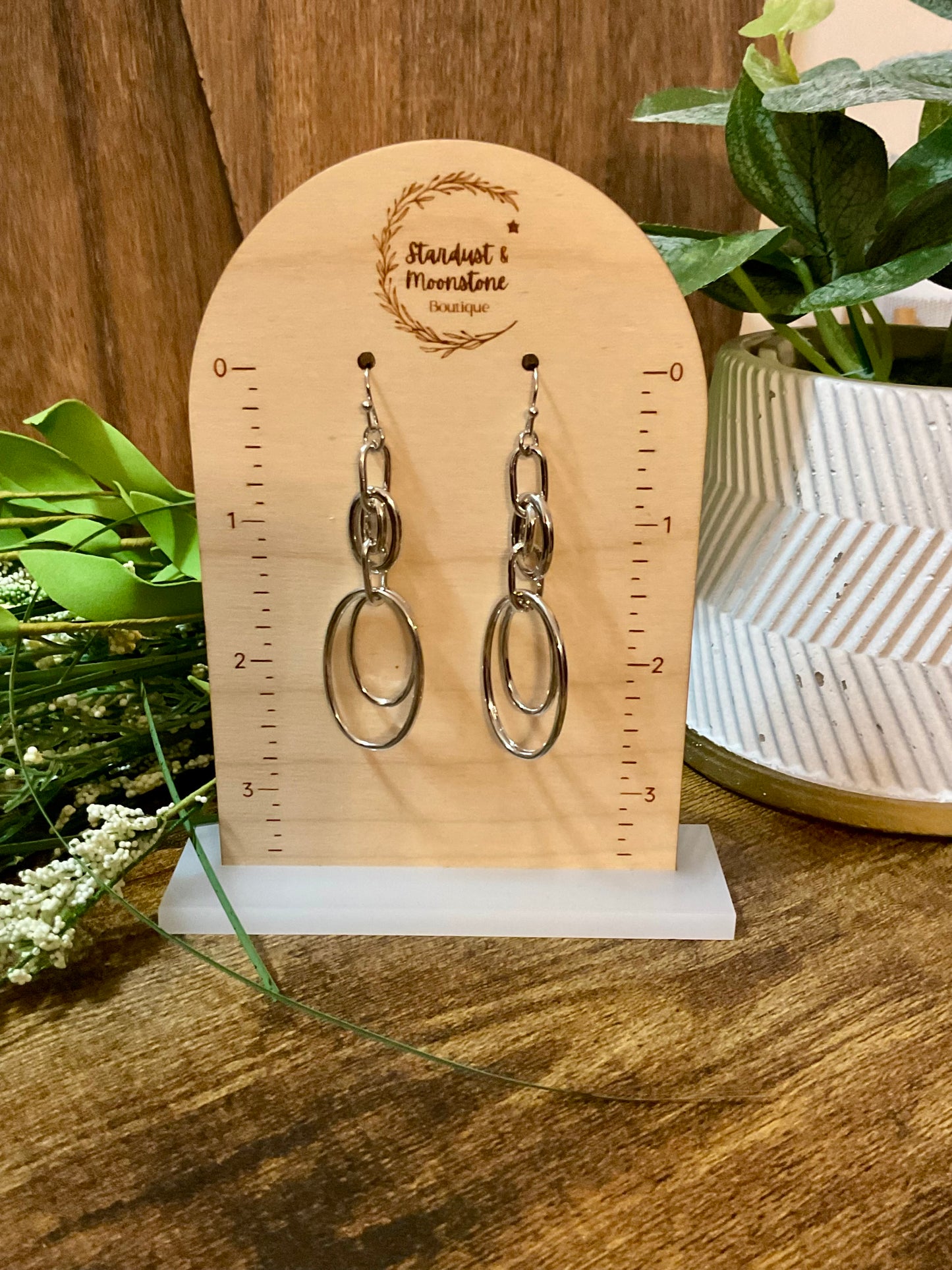 Silver Chain Link Earrings