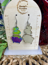 Load image into Gallery viewer, Fall Earrings - Witches Cauldron Wooden Dangles
