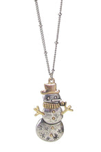 Load image into Gallery viewer, Two-tone Snowman Necklace Set
