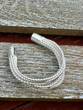 Load image into Gallery viewer, Silver Rope Adjustable Ring
