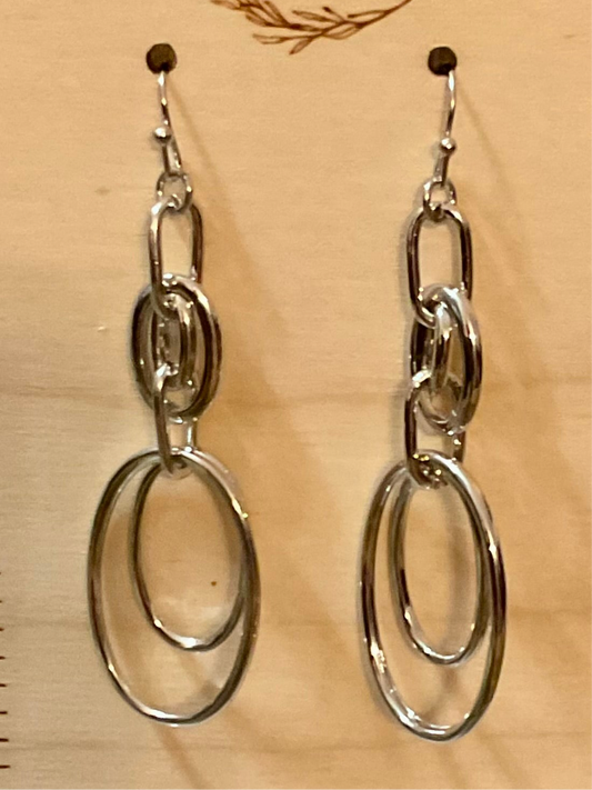 Silver Chain Link Earrings