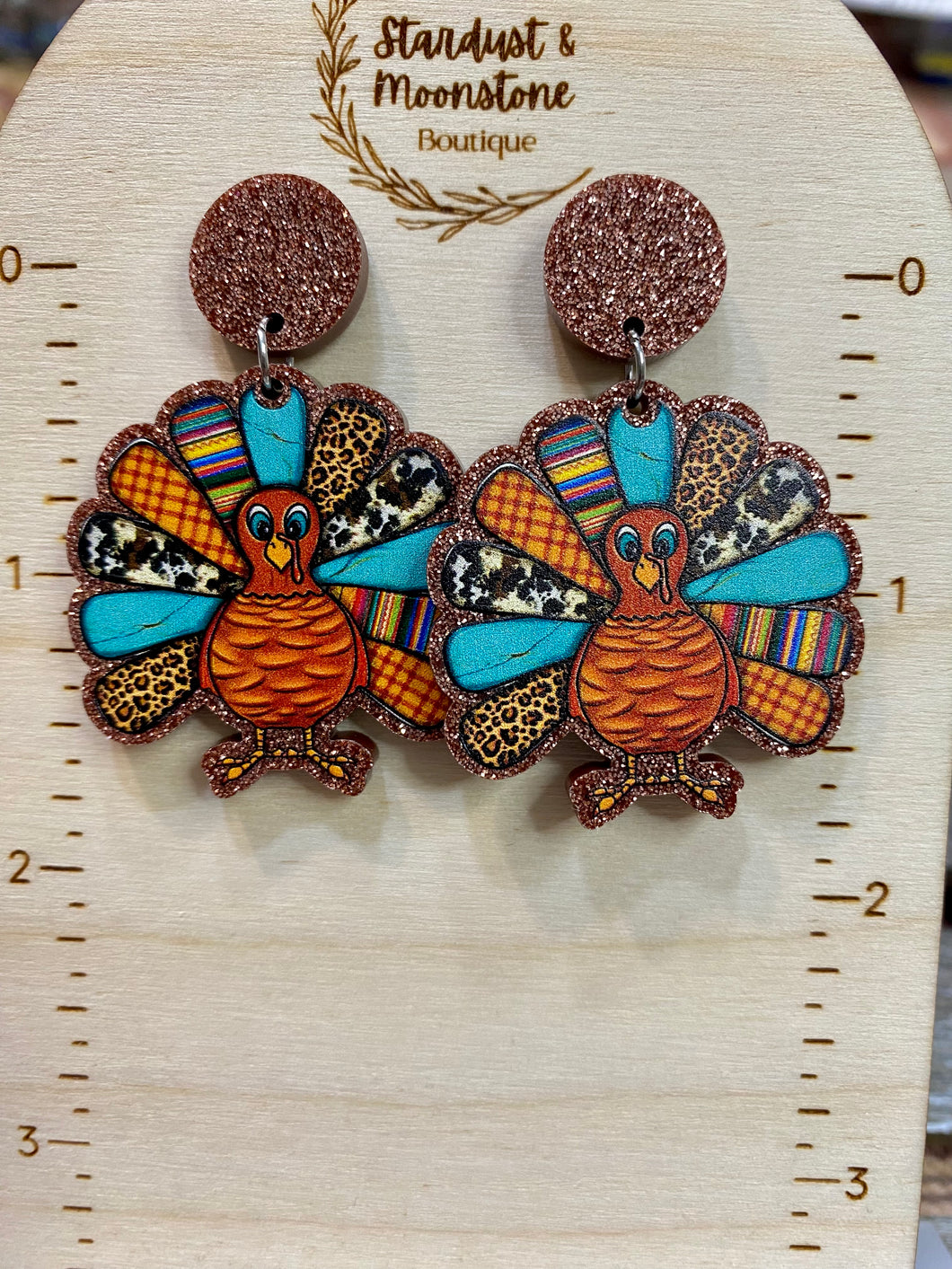 Shake Your Tail Feathers Turkey Earrings