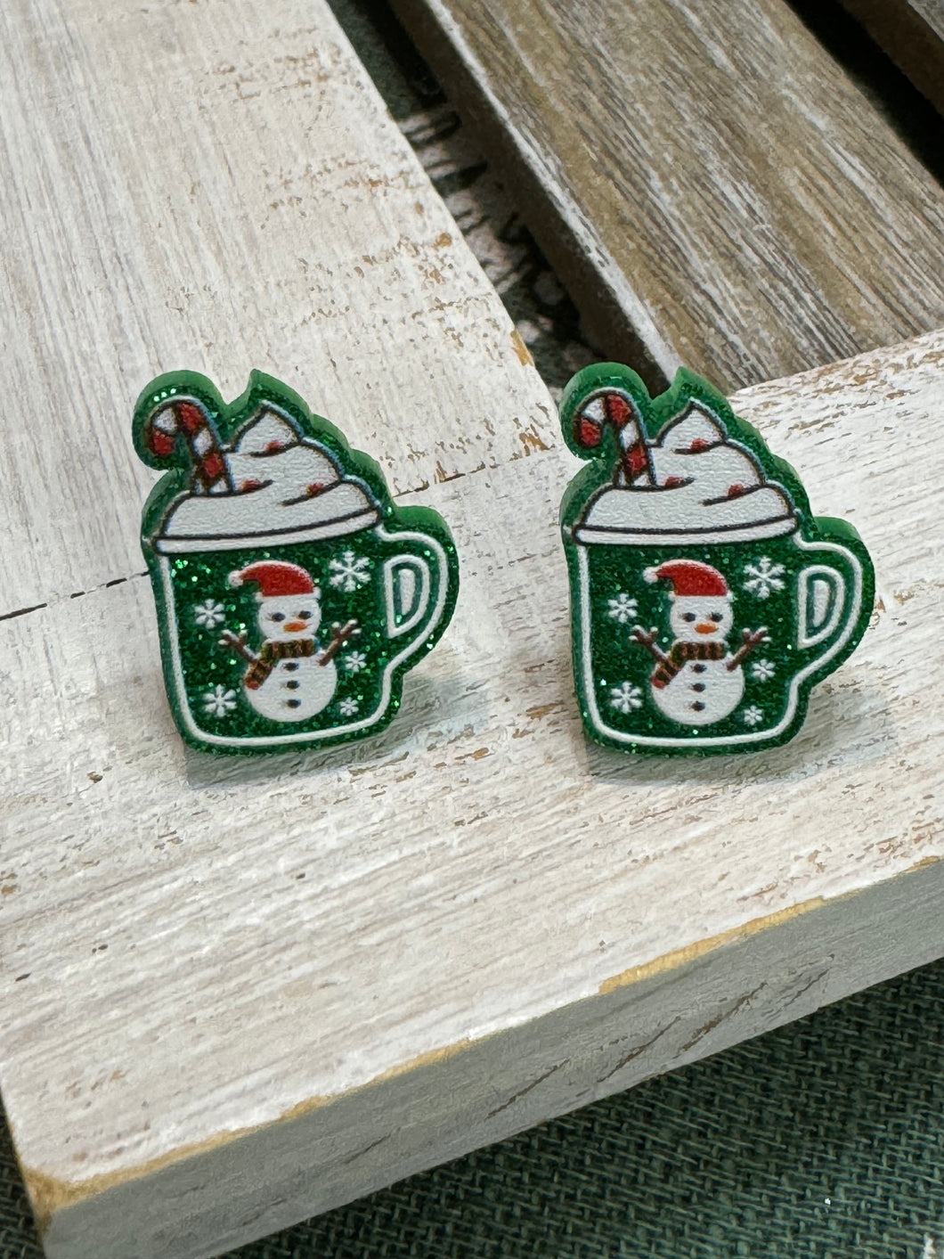 Christmas Cocoa Stud Earrings