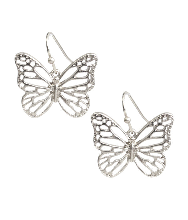 Filigree Butterfly Silver Earrings