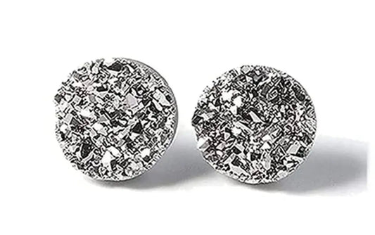 Magnetic Acupuncture Druzy Earring Studs