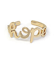 Hope Gold Adjustable Ring