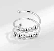 Load image into Gallery viewer, Fidget /Spinner Adjustable Ring in Silver or Gold
