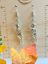 Load image into Gallery viewer, Skeleton Hangman Earrings in Silver
