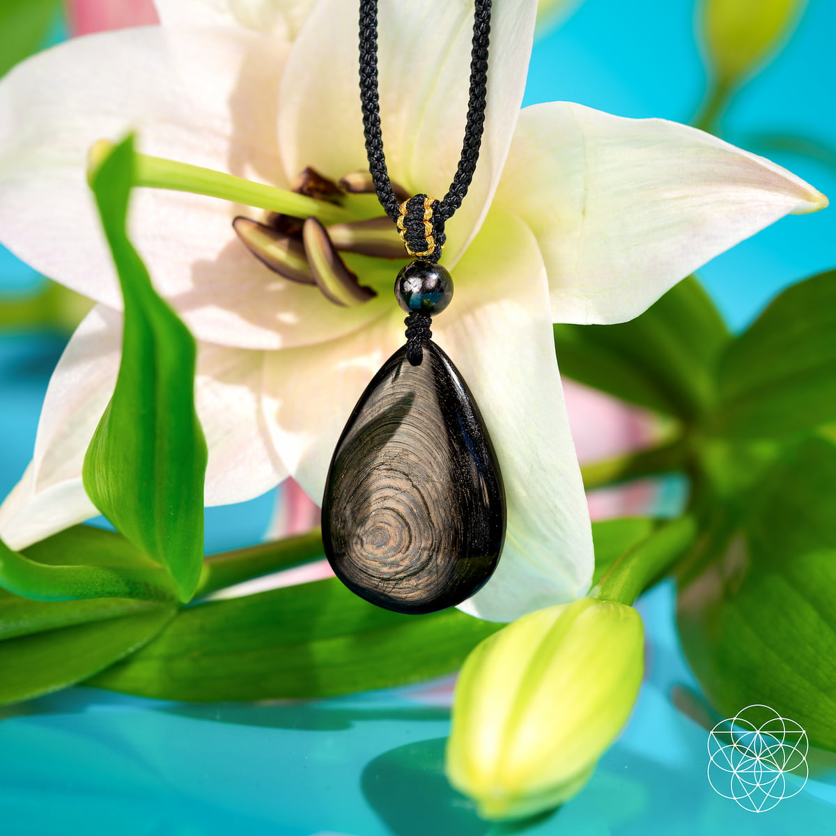 The ﻿Hypersthene Millionaire Manifestation Pendant - Stardust & Moonstone