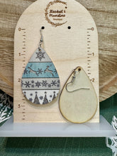 Load image into Gallery viewer, Winter Themed Earrings in Country Blue
