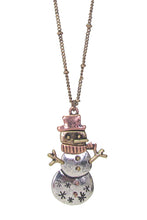 Load image into Gallery viewer, Two-tone Snowman Necklace Set
