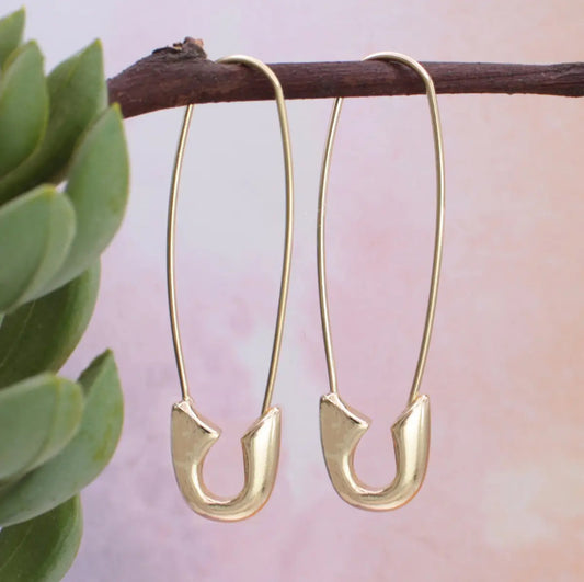 Safety Pin Shaped Earrings