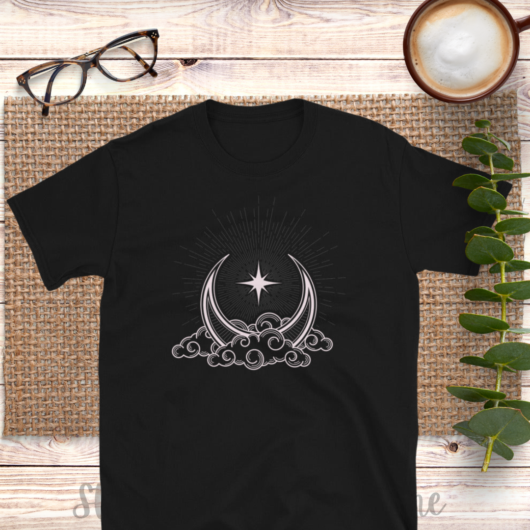 Crescent Moon Star Short-Sleeve Unisex T-Shirt