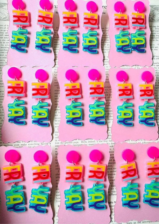 Fri-Yay Dangle Earrings