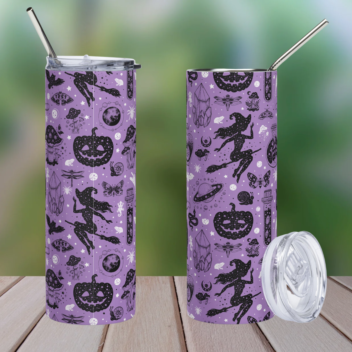 Stainless steel tumbler - Magic Witchy Night