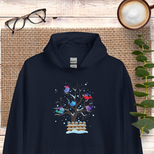 Load image into Gallery viewer, Winter Birds Unisex Hoodie in Various Colors no
