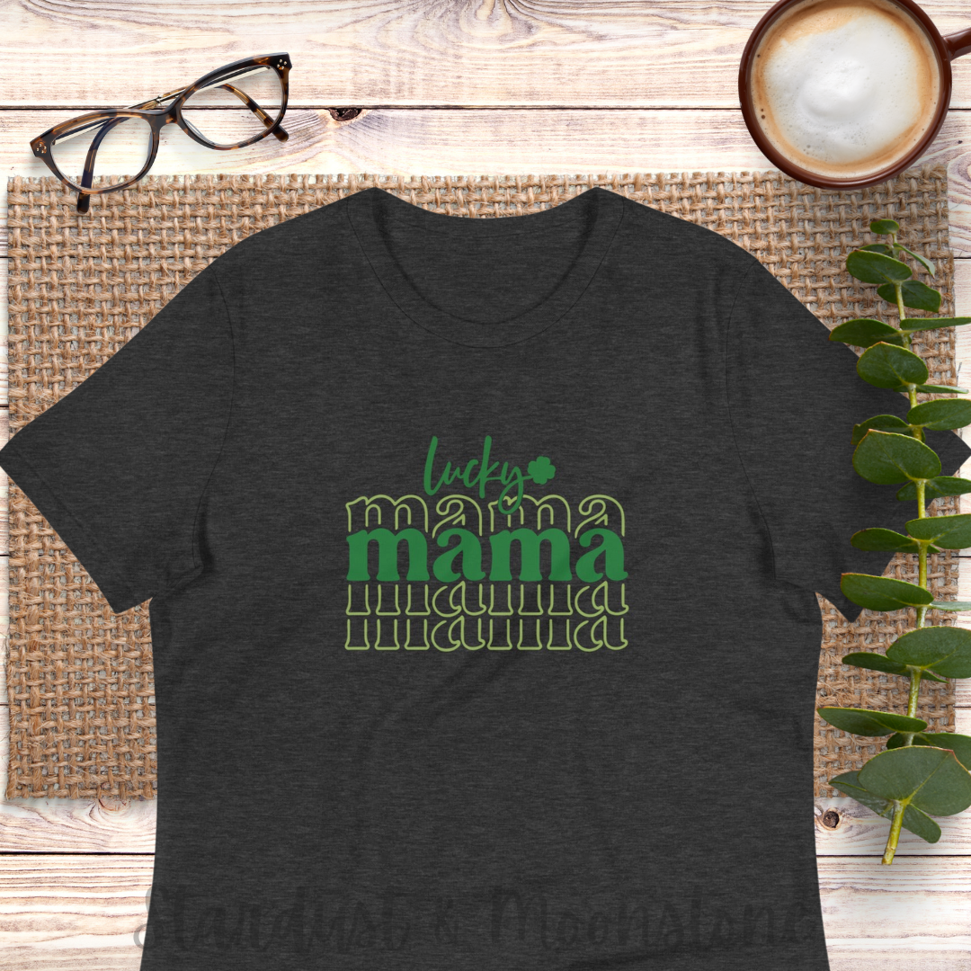 Lucky Mama St Patrick’s Day Women's Relaxed T-Shirt - Stardust & Moonstone