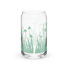 Load image into Gallery viewer, Meadow Flowers Glass tumbler with optional bamboo lid and straw
