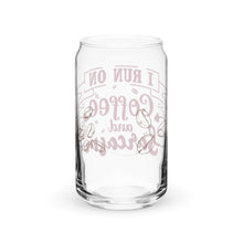 Load image into Gallery viewer, Coffee and Sarcasm Glass tumbler with optional bamboo lid and straw
