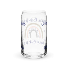 Load image into Gallery viewer, When it Rains Quote Glass tumbler with optional bamboo lid and straw
