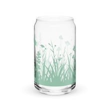 Load image into Gallery viewer, Meadow Flowers Glass tumbler with optional bamboo lid and straw
