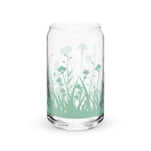 Load image into Gallery viewer, Meadow Flowers Glass tumbler with optional bamboo lid and straw
