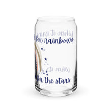 Load image into Gallery viewer, When it Rains Quote Glass tumbler with optional bamboo lid and straw
