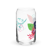 Load image into Gallery viewer, Chaos Quote Glass tumbler with optional bamboo lid and straw
